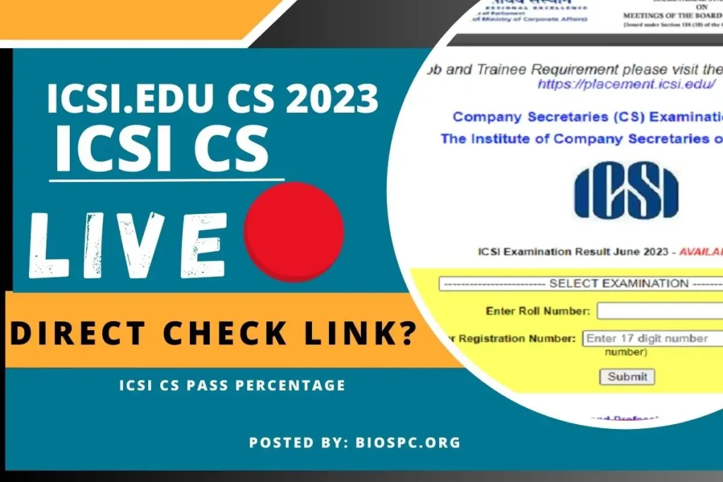 ICSI CS  Professional Result