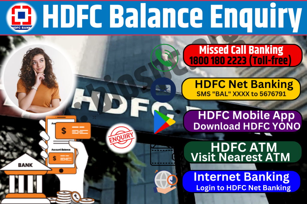 HDFC Balance Enquiry HDFC balance check number , account balance ,Enquiry ,HDFC Net Banking ,HDFC Bank ensures that account holders ,