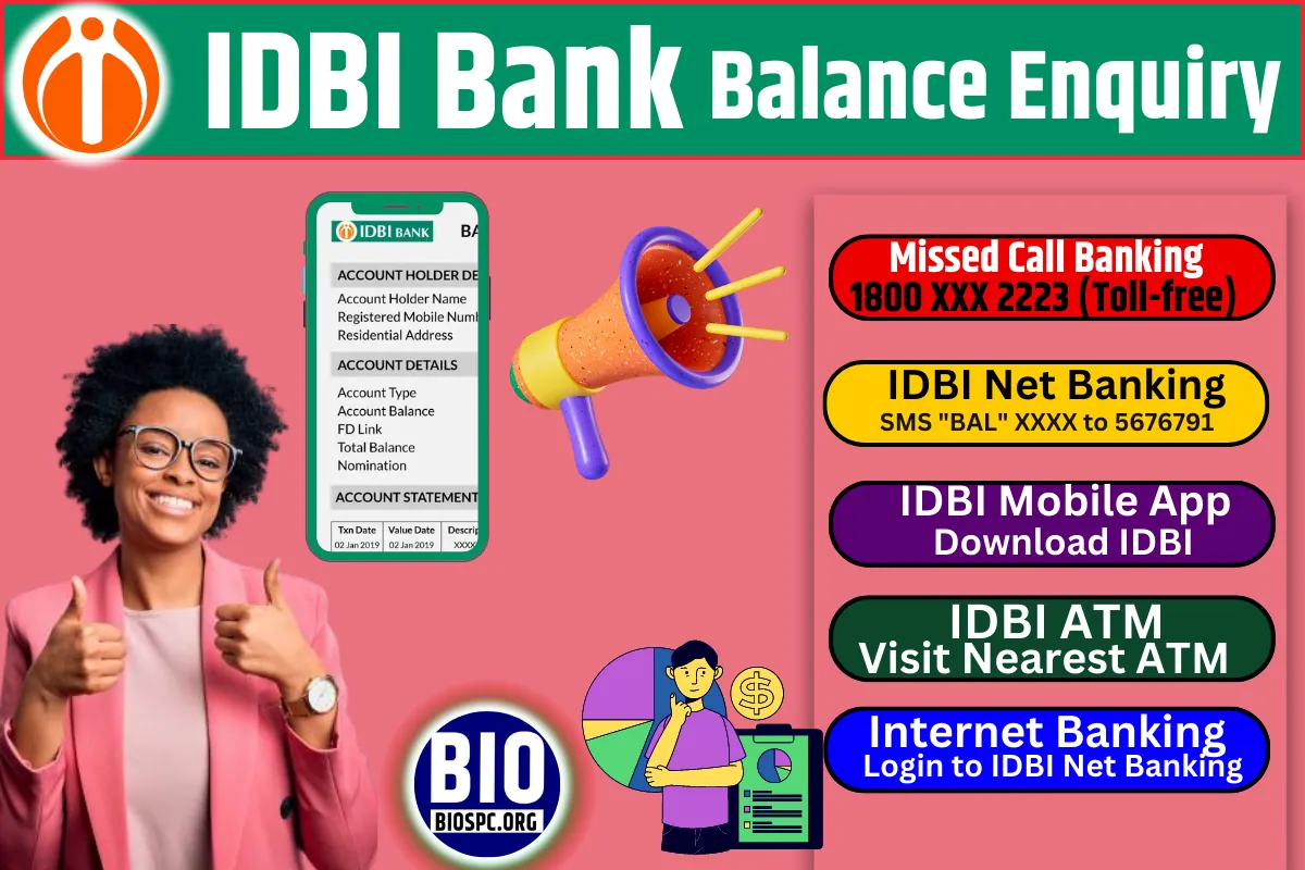 IDBI Bank Balance Enquiry