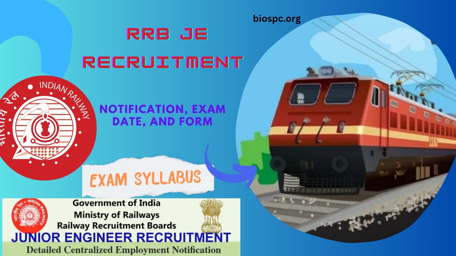 RRB JE Recruitment 2023 – Notification, Exam Date, and Form