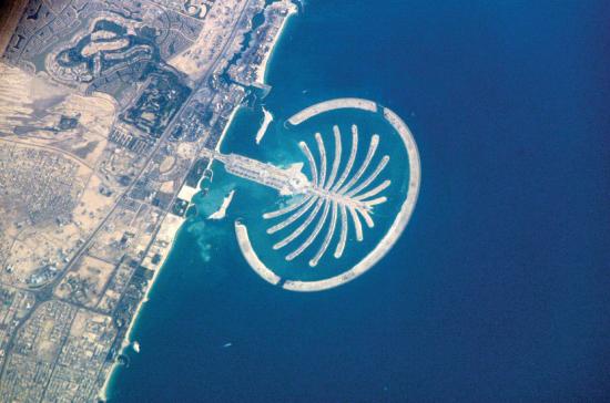 Figure 2.2 Image Map of Palm Island Dubai from NASA