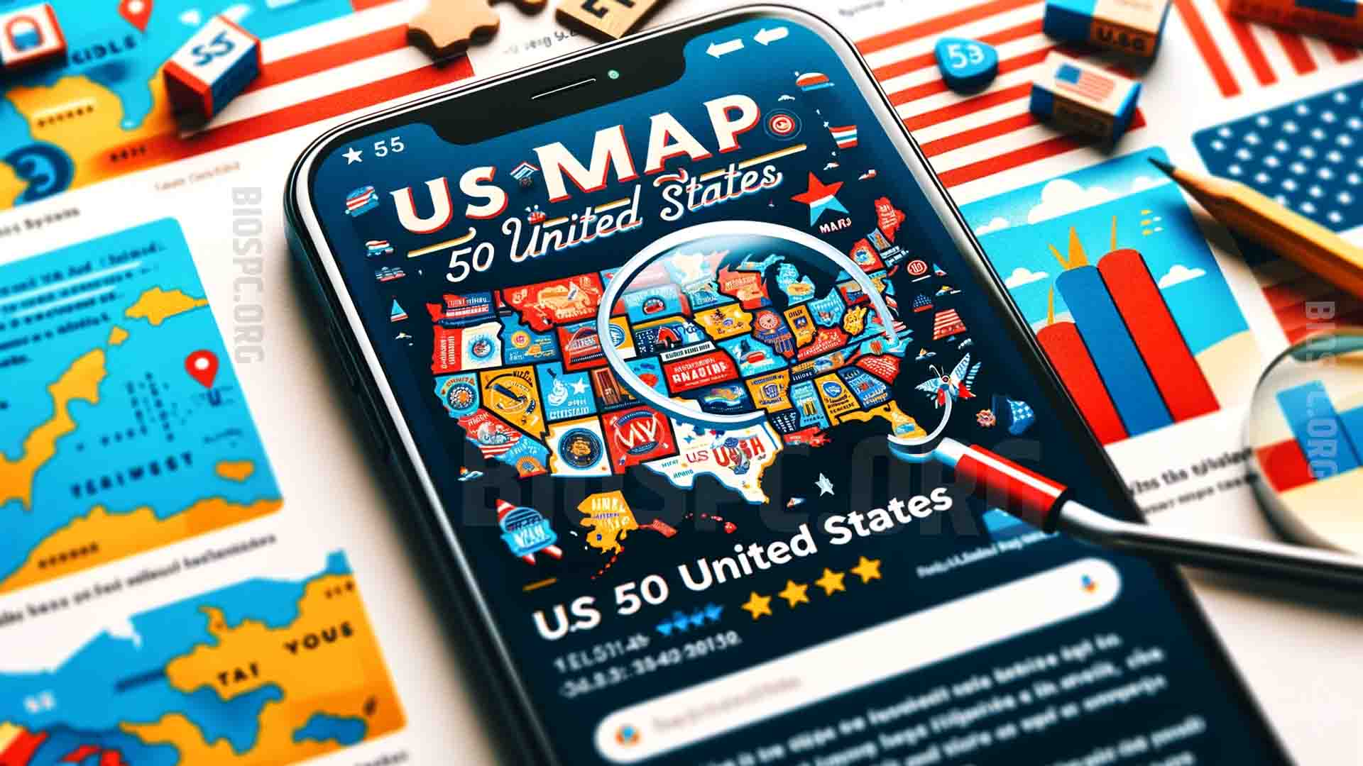 US Map 50 United States